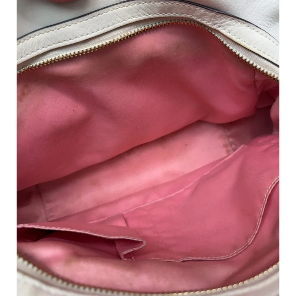 Coach Madison Maggie Ivory Slouchy Hobo Bag Y2K January 2010 #14336 Pink Lining